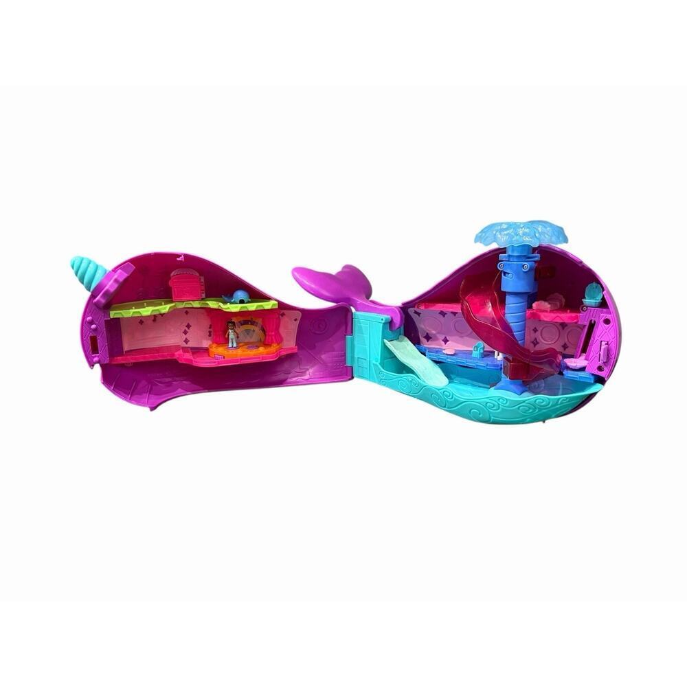 Polly Pocket Sparkle Cove Adventure Narwhal Cruise Ship Playet W/ One Figure - Picture 12 of 16